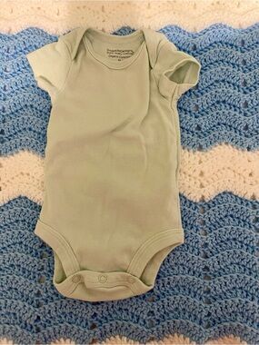 Swaddle Designs Organic Mint Green Baby One-Piece Bodysuit